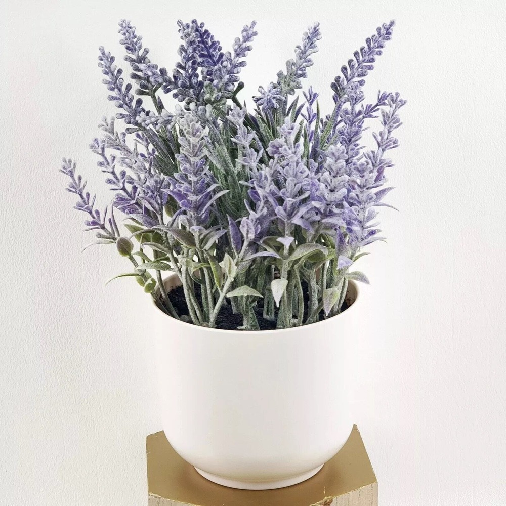 Threshold by Target Faux Blooming Lavender Floral Decor 8" Potted Plant NEW